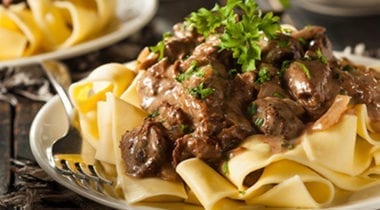 pasta and beef dish