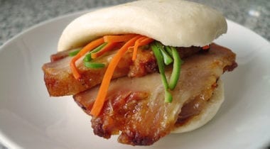pork belly wrapped in soft steamed dough