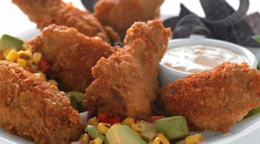 jumbo chicken wings with vegetables