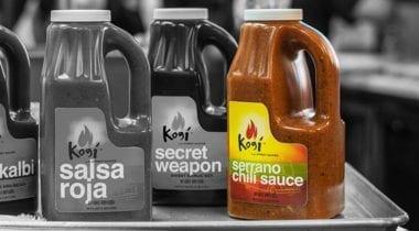 kogi serano chili sauce bottle highlighted
