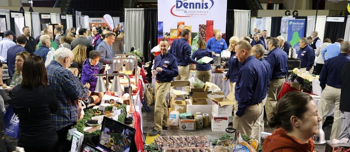 booth and employees at food show