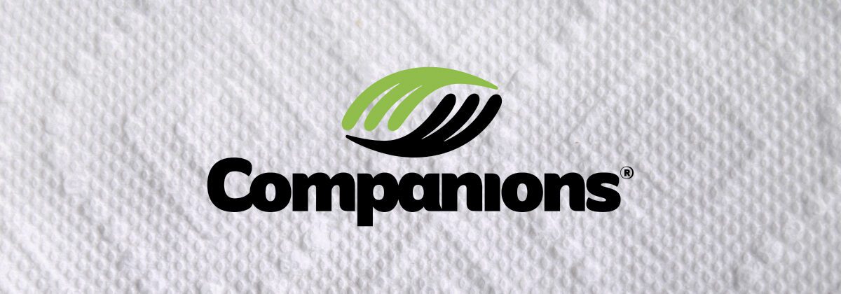 Companions Logo with Paper towel background