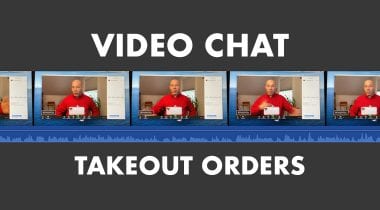 video chat takeout orders graphic