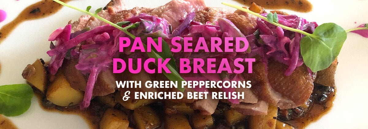 pan seared duck breast graphic