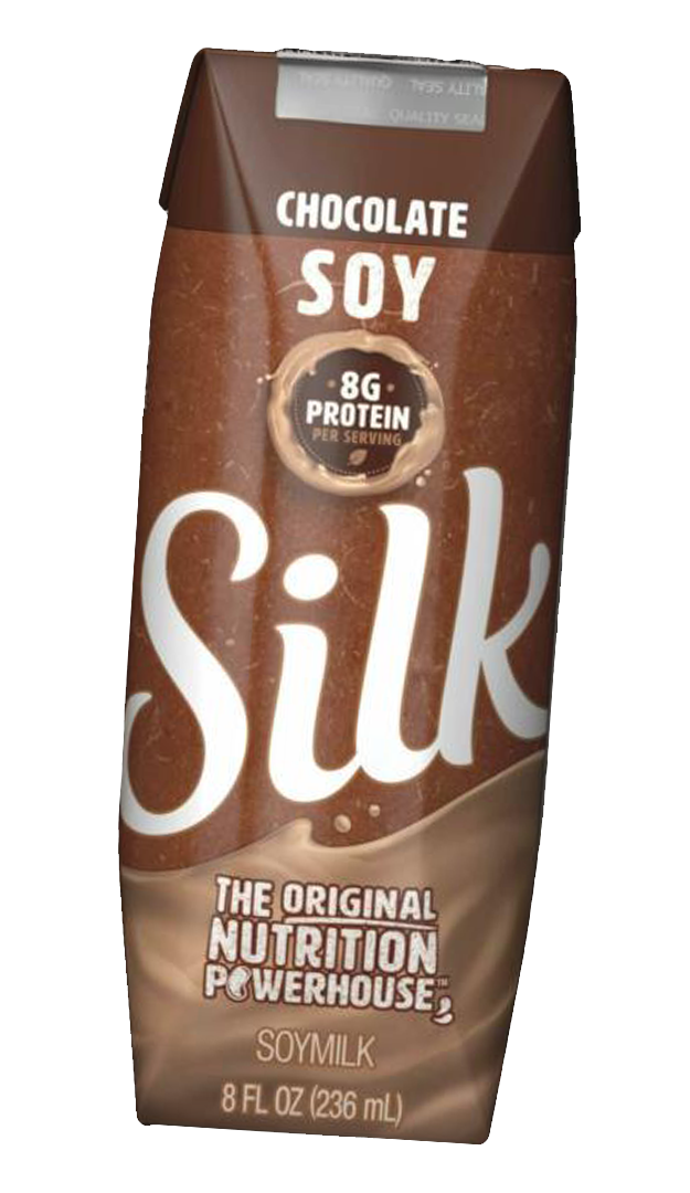 silk 8oz chocolate soy milk container