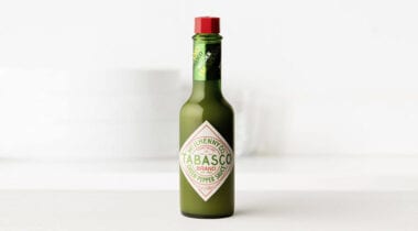 green tobasco sauce bottle