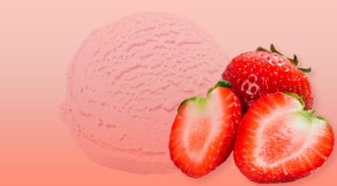 strawberry ice cream with strawberry pieces