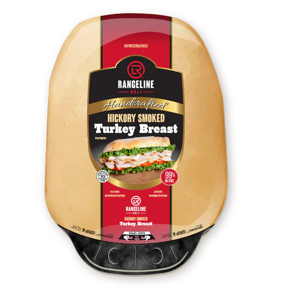 rangeline hickory smoked turkey breast in package
