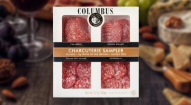 Charcuterie Sampler box on charcuterie background